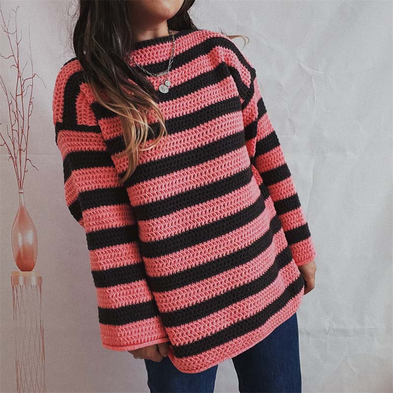 Suéter De Rayas Casual