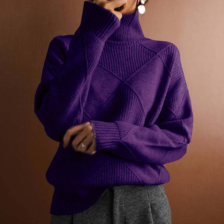 Suéter De Tricot De Color Sólido