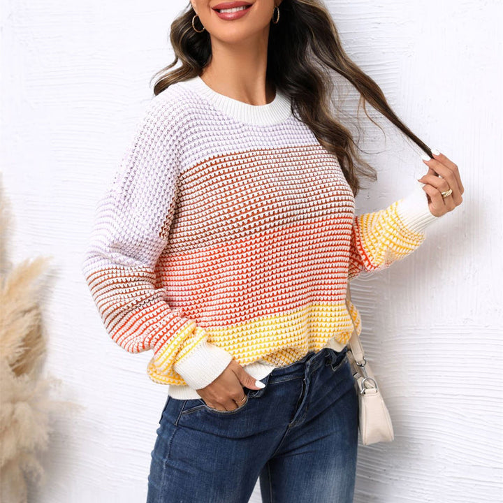 Pull De Tricot A Rayas De Colores