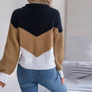 Suéter De Tricot A Rayas De Colores