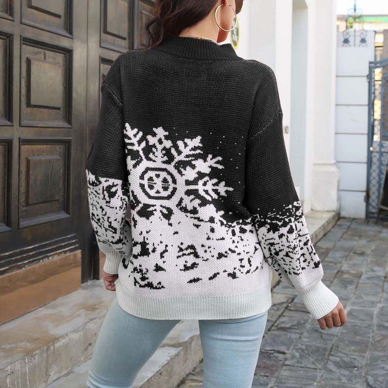 Jersey de Navidad en Jacquard de Copo de Nieve