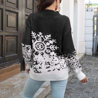 Jersey de Navidad en Jacquard de Copo de Nieve