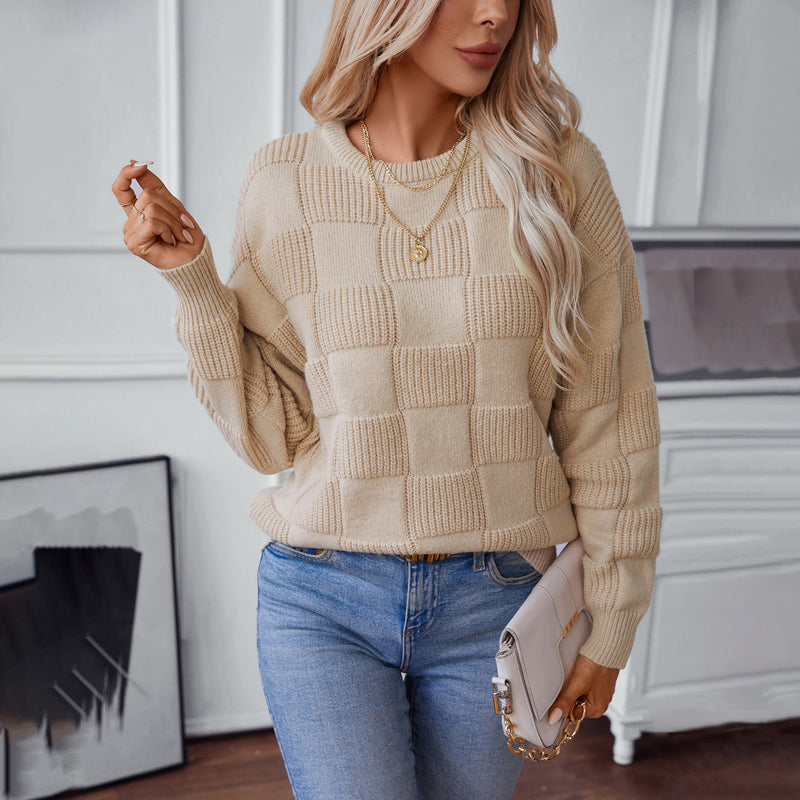 Suéter de Tricot Vintage Desenfadado