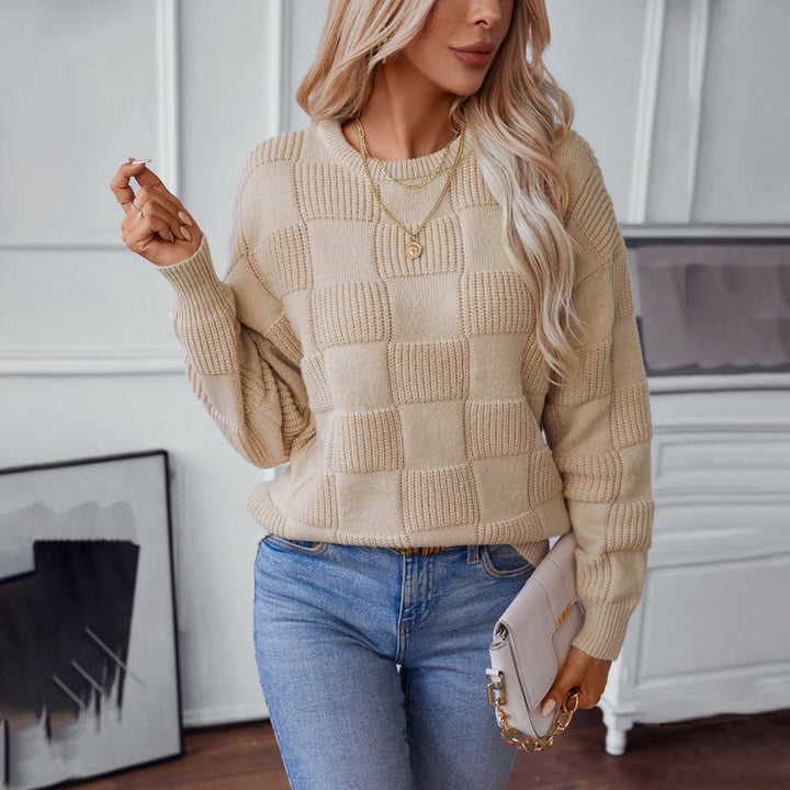 Suéter de Tricot Vintage Desenfadado
