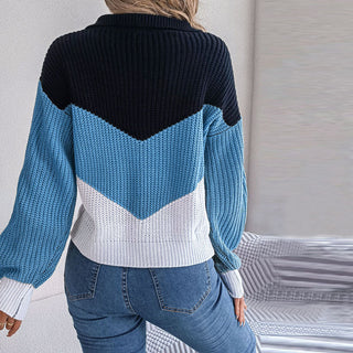 Suéter De Tricot A Rayas De Colores