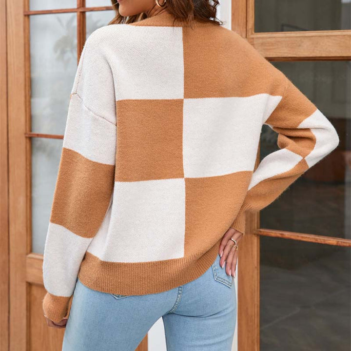 Suéter Tricot Relaxed A Cuadros