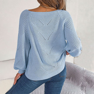 Suéter De Tricot Casual De Color Sólido