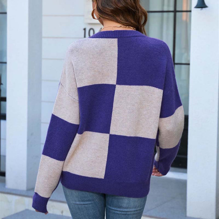 Suéter Tricot Relaxed A Cuadros