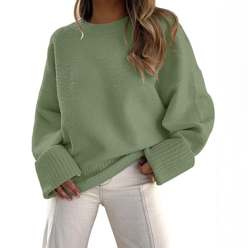 Sudadera Casual de Color Sólido