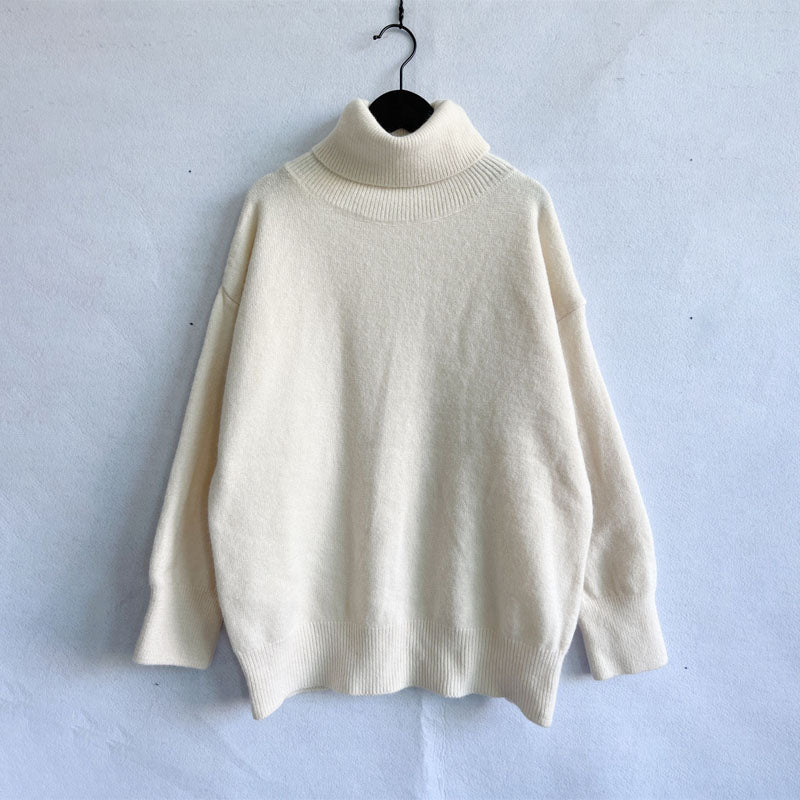 Suéter De Tricot Desenfadado De Color Sólido