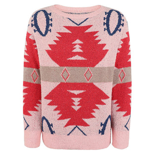 Suéter de Tricot Geométrico Casual