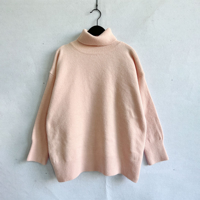 Suéter De Tricot Desenfadado De Color Sólido