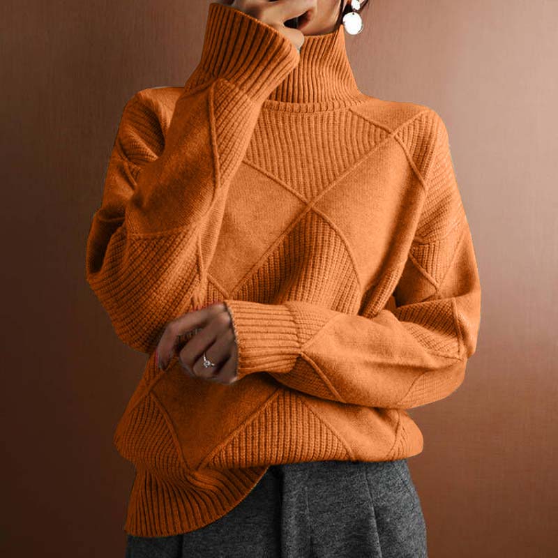 Suéter De Tricot De Color Sólido