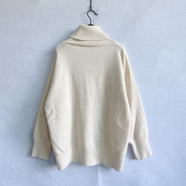 Suéter De Tricot Desenfadado De Color Sólido