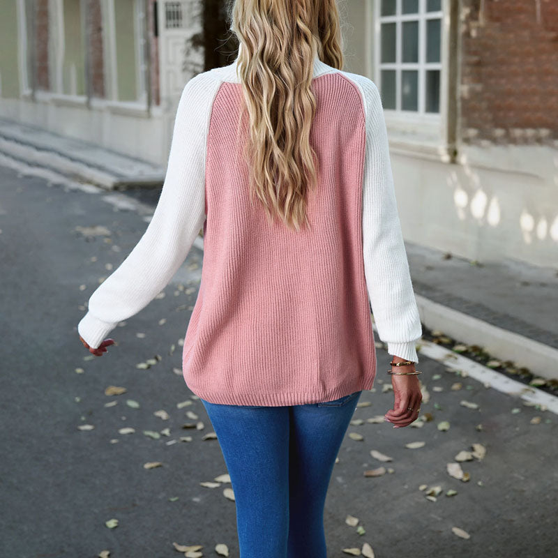 Sudadera Casual de Color Contrastante