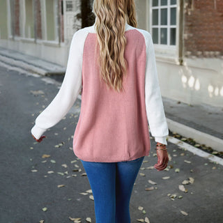 Sudadera Casual de Color Contrastante