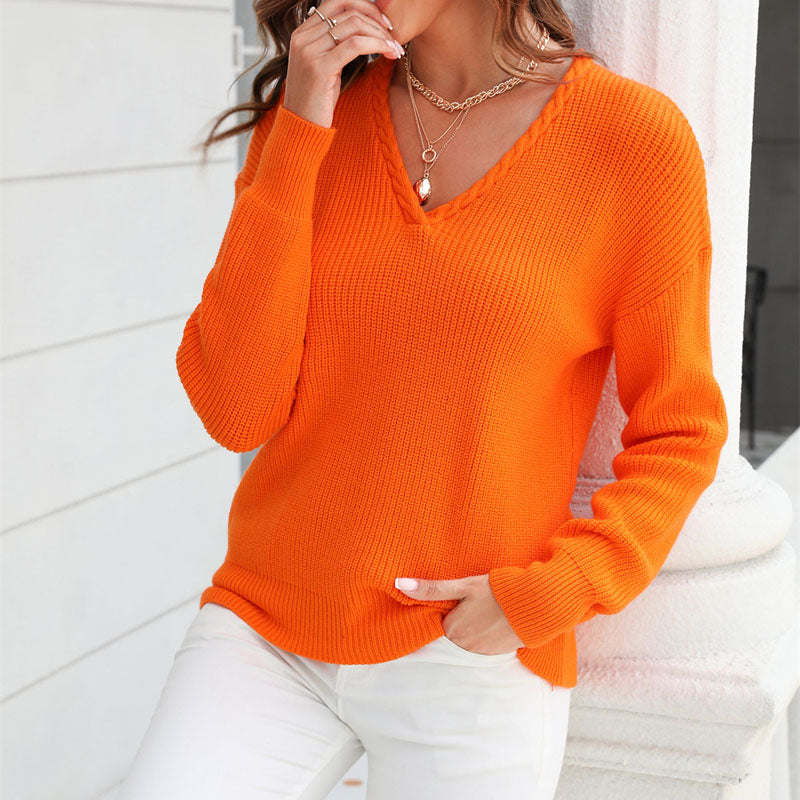 Jersey De Punto Casual De Color Sólido