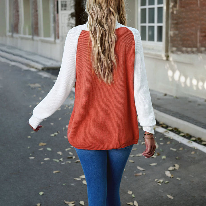Sudadera Casual de Color Contrastante
