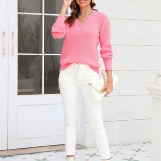 Jersey De Punto Casual De Color Sólido