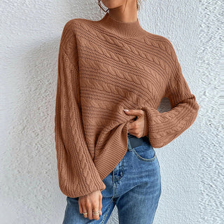 Suéter Casual De Punto De Color Sólido