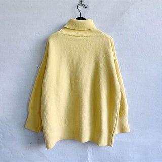Suéter De Tricot Desenfadado De Color Sólido