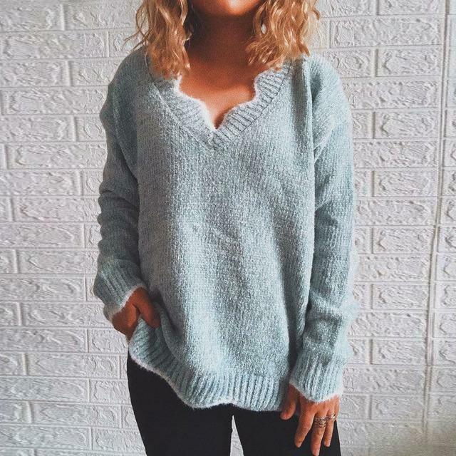 Pull Casual De Color Sólido
