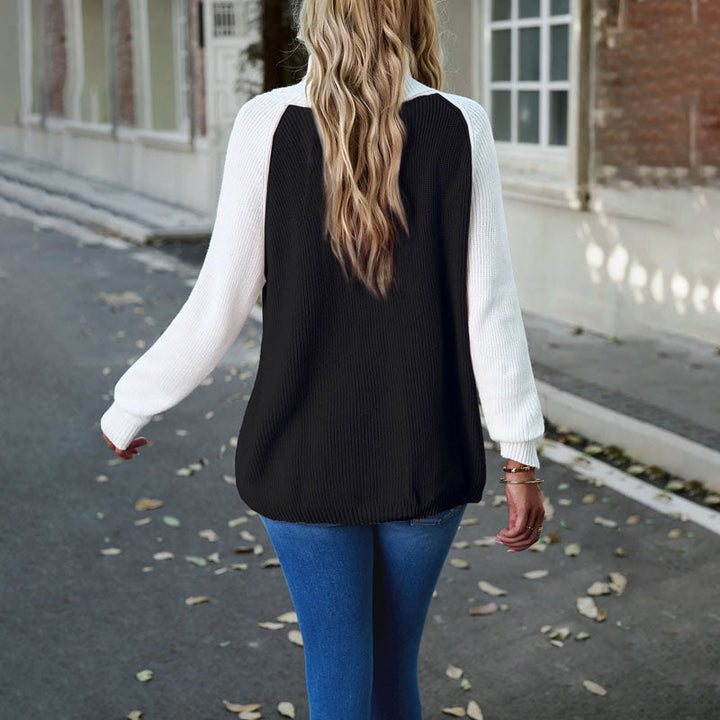Sudadera Casual de Color Contrastante