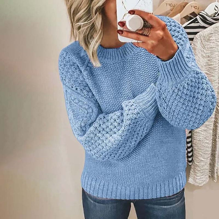 Suéter De Tricot Casual De Color Sólido
