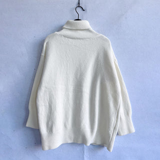 Suéter De Tricot Desenfadado De Color Sólido