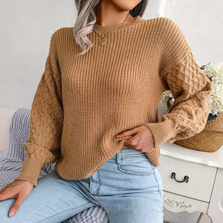 Suéter De Tricotaje Casual De Color Sólido