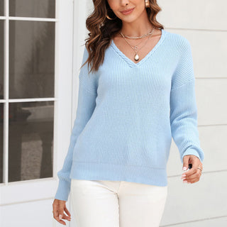Jersey De Punto Casual De Color Sólido