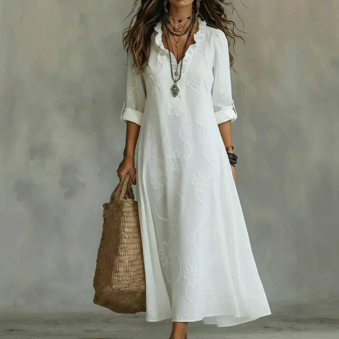 Sienna™ | Vestido de Verano con Flores que Disimula la Barriga