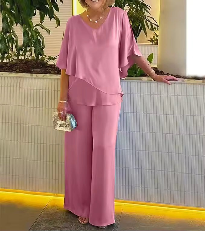 Elvoria | Camilia - Conjunto de dos piezas de glamour sin esfuerzo