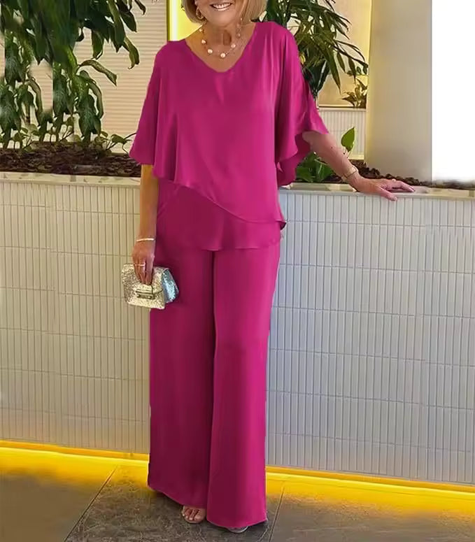 Elvoria | Camilia - Conjunto de dos piezas de glamour sin esfuerzo