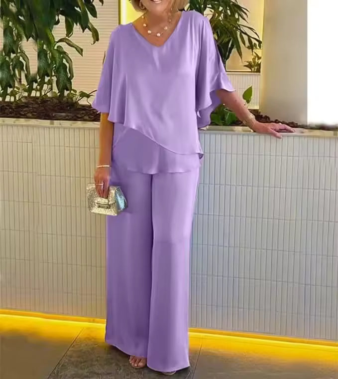Elvoria | Camilia - Conjunto de dos piezas de glamour sin esfuerzo