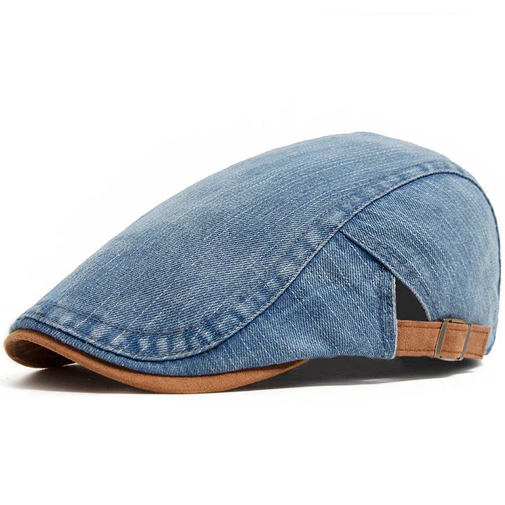 Elvoria | Gorro plano de denim premium