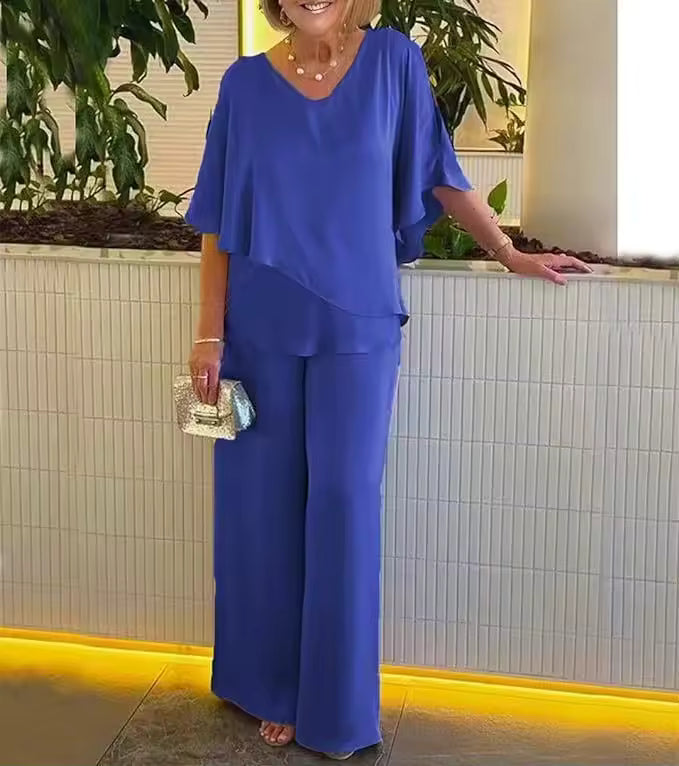 Elvoria | Camilia - Conjunto de dos piezas de glamour sin esfuerzo