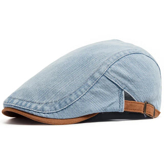 Elvoria | Gorro plano de denim premium