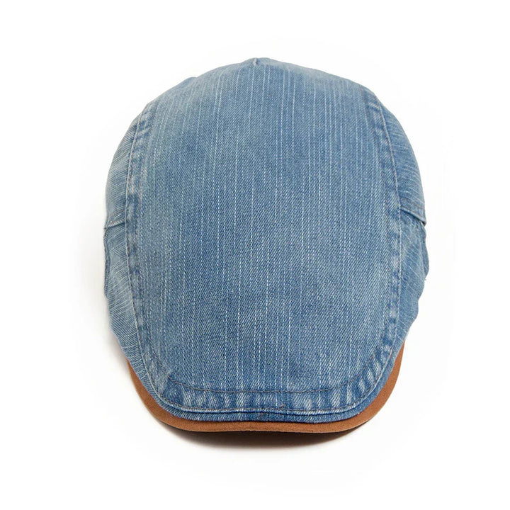 Elvoria | Gorro plano de denim premium