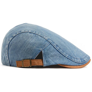 Elvoria | Gorro plano de denim premium
