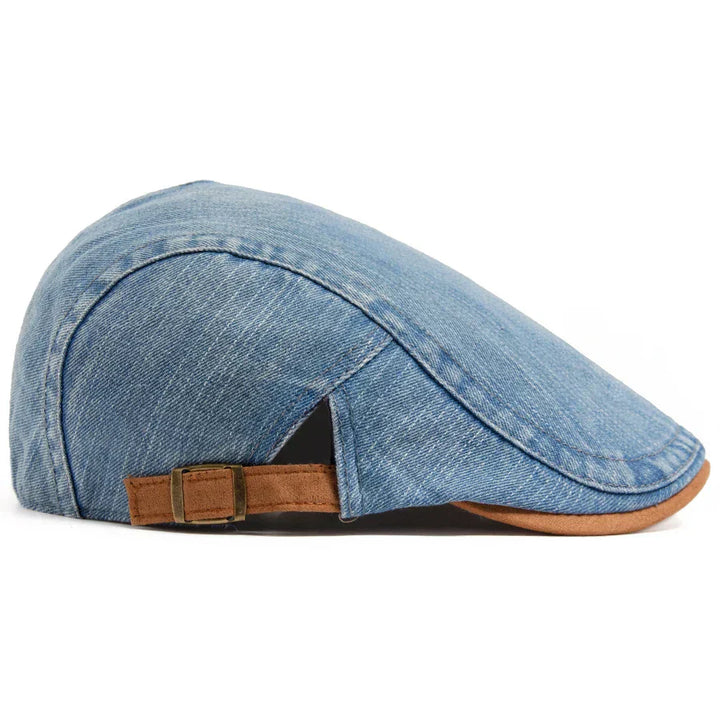 Elvoria | Gorro plano de denim premium