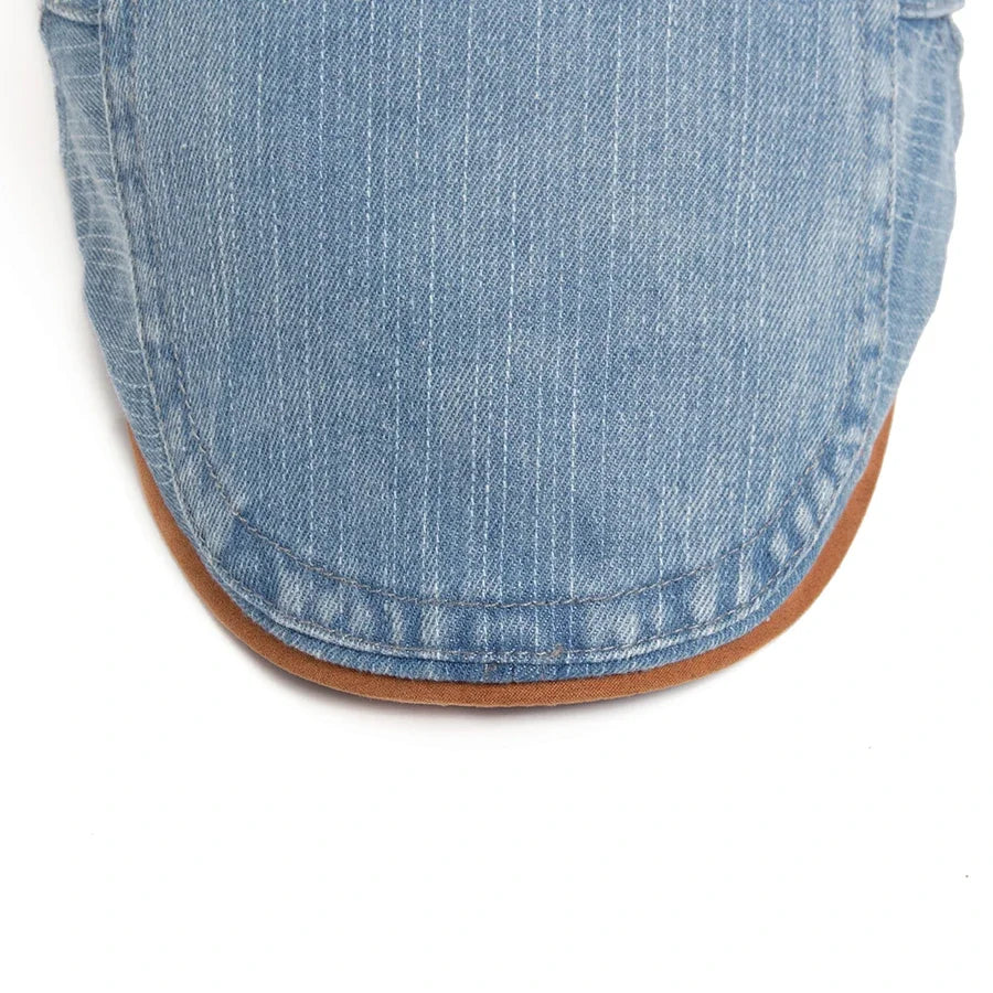 Elvoria | Gorro plano de denim premium
