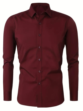 Elvoria | Camisa elegante de manga larga con botones