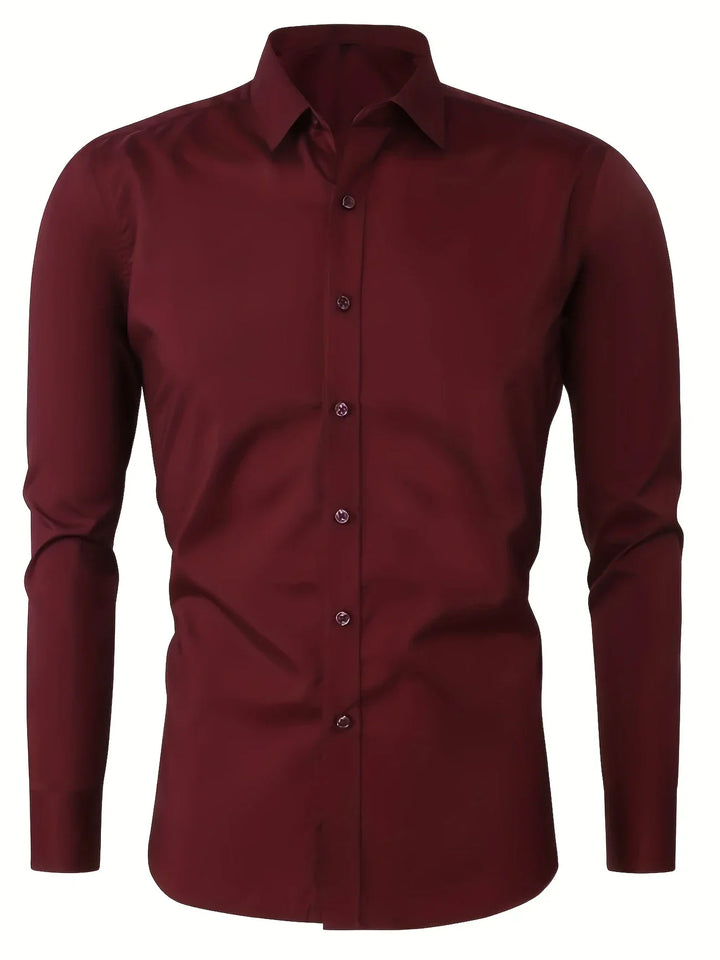 Elvoria | Camisa elegante de manga larga con botones