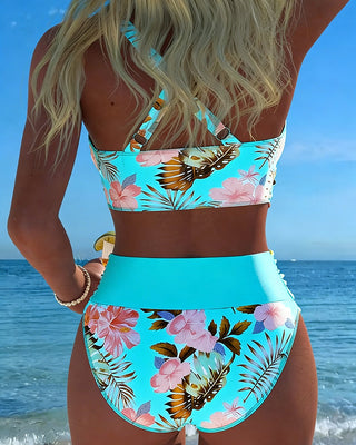 Marta™ | Bikini floral de contraste Roos