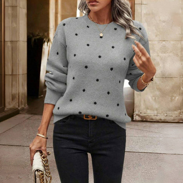 Suéter De Punto Con Lunares Casual
