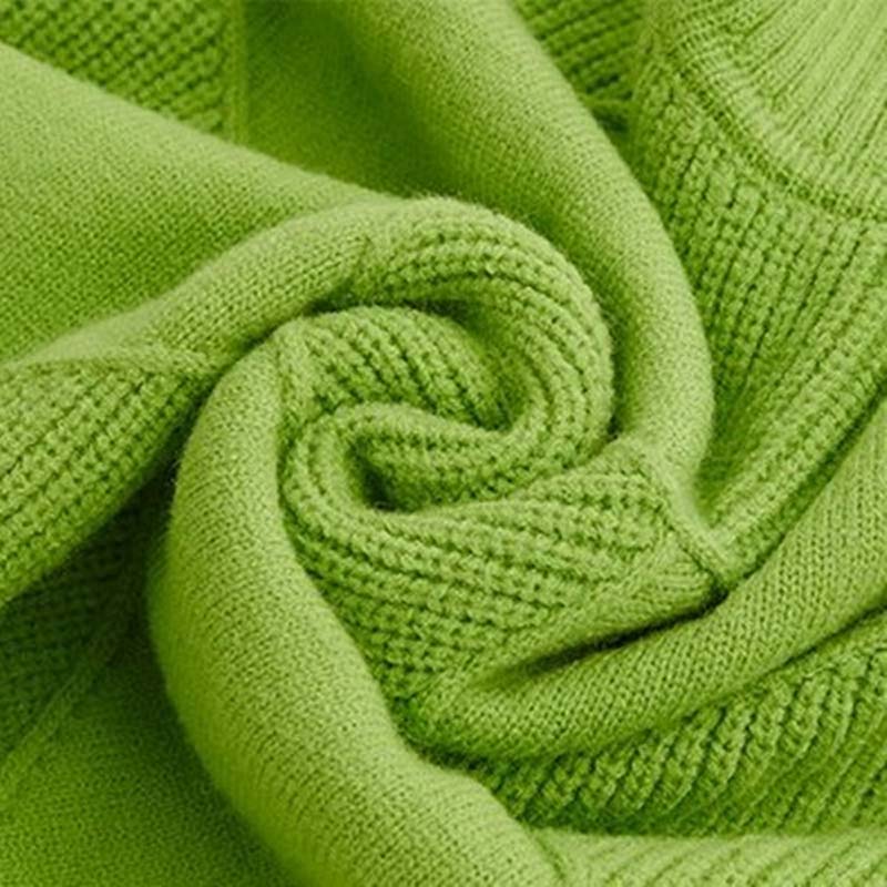 Suéter De Tricot De Color Sólido