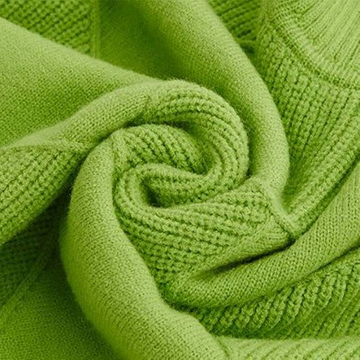Suéter De Tricot De Color Sólido