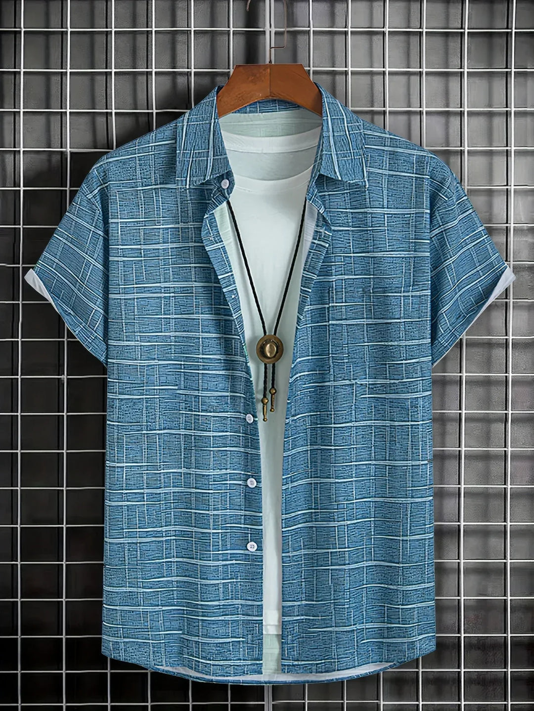 Elvoria | Camisa elegante de rayas y cuadros