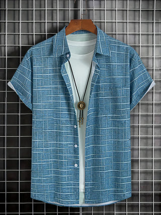Elvoria | Camisa elegante de rayas y cuadros